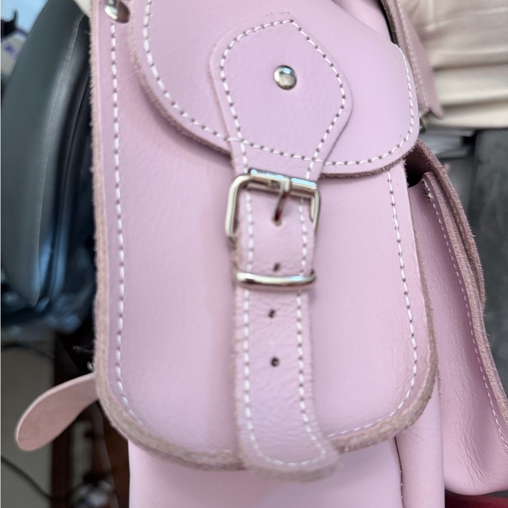 Pink Leather Backpack - Picture 7 of 10